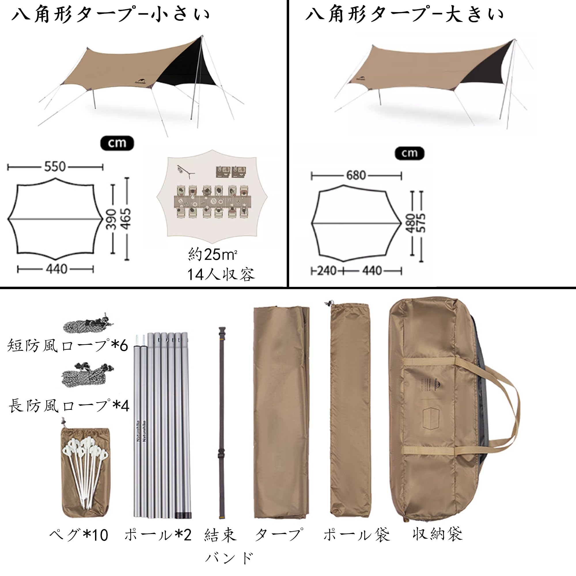 Amazon | Naturehike 避暑タープ 防水18000＋ UPF2000+ 内外温度差15